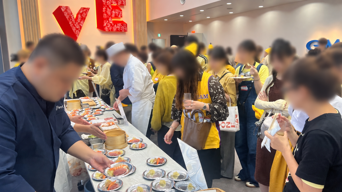 お寿司も提供した懇親会
